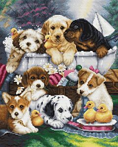 Luca-s borduurpakket Bath of Puppy's BU5025