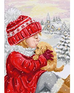 Luca-s borduurpakket Kusje voor mijn Puppy BU5027 telpatroon