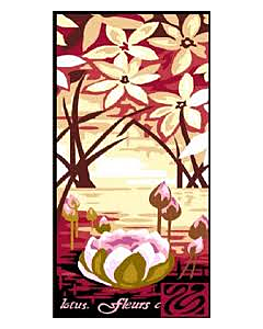  Voorbedrukte canvas Lotus fleurs om te borduren (stramien)
