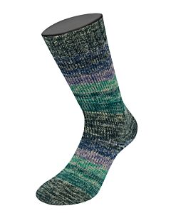 Lana Grossa Meilenweit Aktion kl.3008 (groen/paars/blauw) 4-draads sokkenwol 