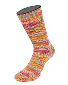 Lana Grossa Meilenweit Aktion kl.2994 (paars/roze/blauw/oranje) 4-draads sokkenwol