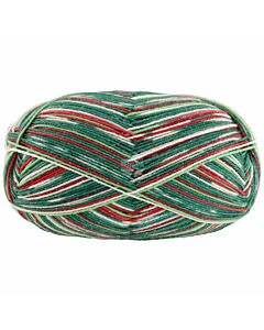 Lana Grossa Meilenweit Christmas kl.6795 lurex 4-draads sokkenwol is speciaal voor de feestdagen uitgebracht. 1 bol is 1 paar sokken t/m maat 46.