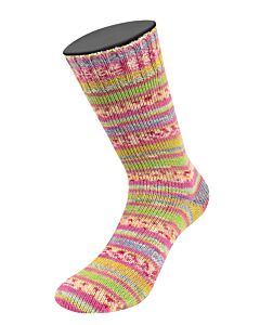Lana Grossa Meilenweit Piccata kleur 4806 (crème/groen/blauw/roze/paars/okergeel) 