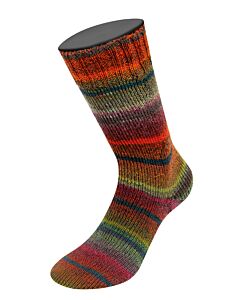 Lana Grossa Meilenweit Rainbow kleur 6408 (roze/paars/groen/blauw