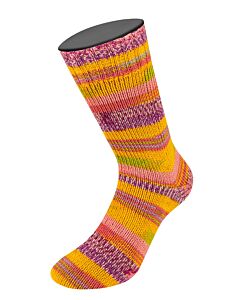 Lana Grossa Meilenweit Arte kl.9958 8-draads sokkenwol (crème/geel/roze/fuchsia/groen)