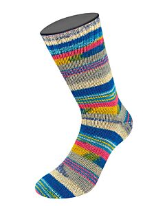 Lana Grossa Meilenweit Arte kl.9959 8-draads sokkenwol (wit/beige/grijs/blauw/geel/roze)