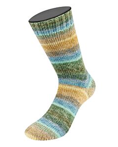 Lana Grossa Meilenweit 8 draads Cosima kleur 9943 is een dikkere sokkenwol