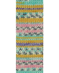 Lana Grossa Meilenweit 8 draads Country kleur 9932 is een dikkere sokkenwol