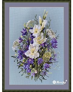 Merejka borduurpakket Witte Lelie's k223 telpatroon