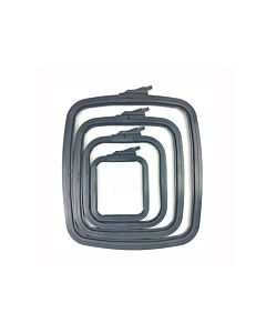 1 nurge rechthoekige borduurring 19,5x22cm antraciet