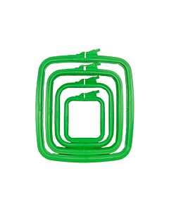 1 nurge rechthoekige borduurring 19,5x22cm groen