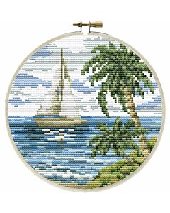 Voorbedrukt borduurpakket sailing away Needleart World 240.066