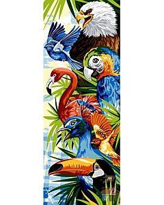 Voorbedrukt canvas/stramien gevogelteom te borduren van Margot 62.251