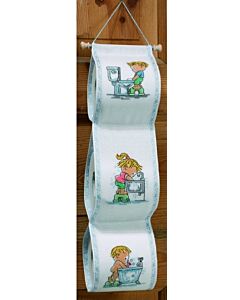 Permin borduurpakket Toiletrolhouder kinderen met ophangstokje 41-8345