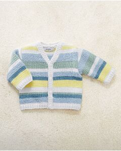 Phildar baby gestreept vestje breien van Phil rustique en Baby Doll