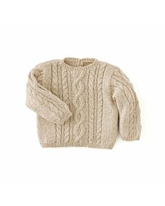 Phildar baby kabeltrui breien van Phil Caresse Tweed (215, m12)