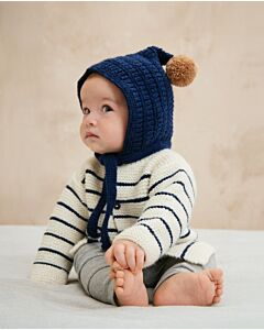 Phildar baby kapje met pompon breien van Phil Imaginaire 3,5 (269,m4)