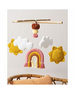 Phildar baby mobiel met zon breien van Cotton 3 (196, m10)