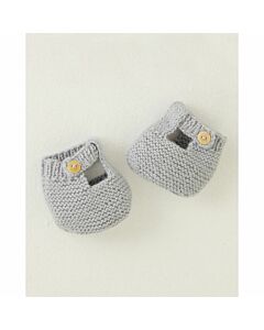 Phildar baby slofjes met knoop breien van Phil Caresse (213, m23)