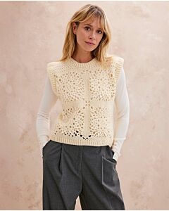 Phildar dames granny square spencer haken van Partner 3,5 (265,m13)