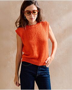 Phildar dames top rondbreien van Phil Baby Alpaga (270,m10)