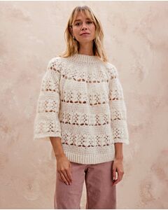 Phildar dames trui haken van Phil Mohair Cotton (265,m11)