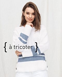 Phildar dames trui met strepen breien uit boek 183 model 21