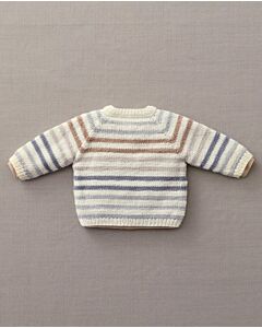 Phildar gestreepte trui voor baby's breien van Phil merinos 3.5 (m19, 189)