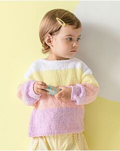 Phildar kinder gestreepte trui breien van Phil Baby Doll  (m1,184)