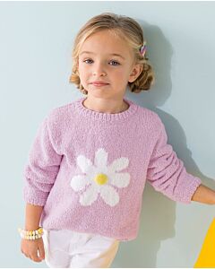 Phildar kinder trui met bloem breien (187, m1)