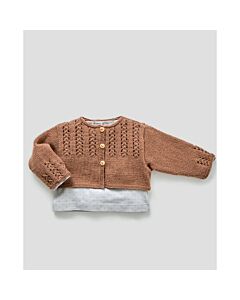 Phildar kort baby jasje breien van Phil super baby.