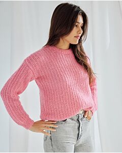 Phildar makkelijke dames trui breien van Phil Mohair Cotton (255,m21)