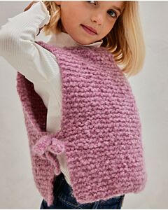 Phildar makkelijke mouwloze meiden trui breien van Phil Love Wool (263,m2a)