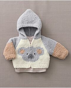 Phildar vest met koala beer erop breien van Phil Douce.