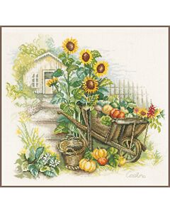Lanarte borduurpakket kruiwagen met zonnebloemen pn-0007988