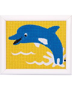 Borduurpakket  dolfijn voorbedrukt voor kinderen Vervaco pn-0009578