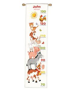 Vervaco borduurpakket groeimeter boerderijdieren borduren pn-0144082