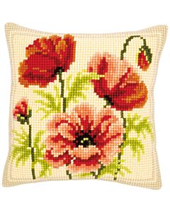 Kruissteek borduurkussen wilde klaprozen vervaco  pn-0144874