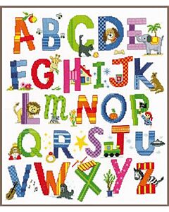 Vervaco borduurpakket  ABC met dieren pn-0146016 