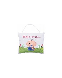 Borduurpakket baby slaapt / baby is wakker om te borduren voor een baby