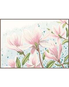 Borduurpakket lanarte magnolias kaaslinnen