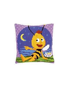 Voorbedrukt kruissteekkussen Willy de bij  bij nacht van studio 100