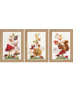 Vervaco 3 borduurpakketten herfst borduren pn-0158071