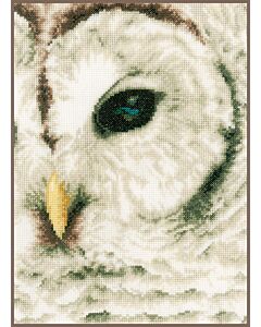 Borduurpakket sneeuwuil van lanarte om te borduren