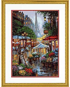 Schilder op nummer lente in Parijs Dimensions 73-91741
