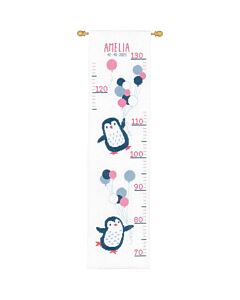 Vervaco borduurpakket groeimeter Hallo Pinguïn PN-0199784 telpatroon