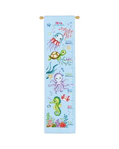 Vervaco borduurpakket groeimeter zeedieren PN-0203270 telpatroon