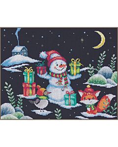 Vervaco borduurpakket sneeuwpret PN-0204533 telpatroon