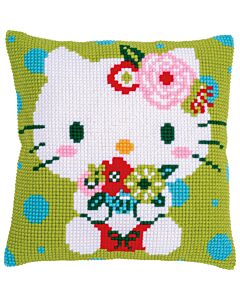Borduurpakket kruissteekkussen Hello Kitty van Vervaco pn-0172807