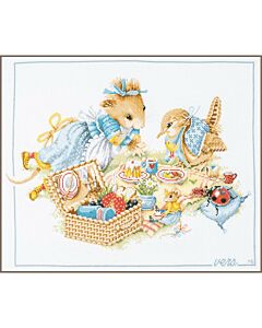 Lanarte borduurpakket picknick met Vera PN-0205754 aida telpatroon